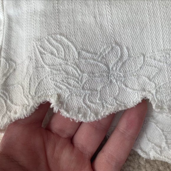 White Denim Shorts - Picture 3 of 10